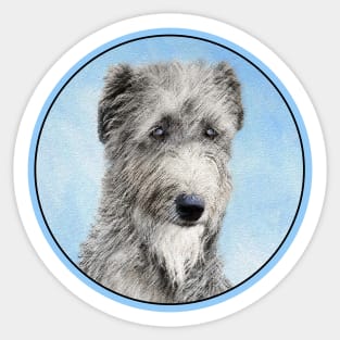 Scottish Deerhound Painting - Cute Original Dog Art Sticker